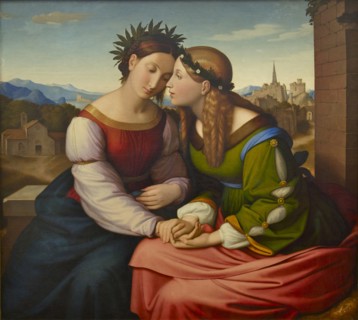 Italia and Germania (Sulamith and Mary), 1828. Artist: Overbeck, Johann Friedrich (1789-1869)