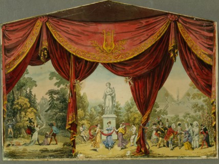 Sketch for the curtain for the Imperial Theatre in Saint Petersburg, 1830s. Artist: Roller, Andreas Leonhard (1805-1891)