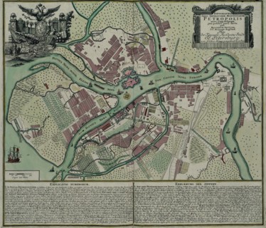 Map of Petersburg, 1744. Artist: Seutter, Matthaeus (1678-1757)