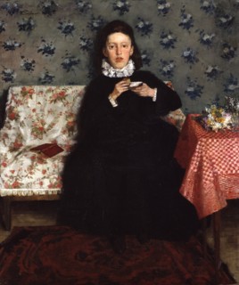 On the Sofa, 1872. Artist: Trübner, Heinrich Wilhelm (1851-1917)
