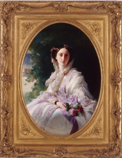 Portrait of Grand Duchess Olga Nikolaevna of Russia (1822-1892), Queen of Württemberg, 1856. Artist: Winterhalter, Franz Xavier (1805-1873)