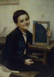 Schoolboy, 1880. Artist: Thöne, Franz (1851-1906)