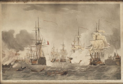 The Battle of the Nile, c. 1800. Artist: Edy, John William (1760-1820)