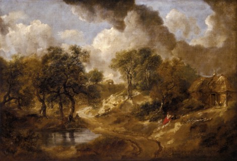Landscape in Suffolk, ca 1748. Artist: Gainsborough, Thomas (1727-1788)