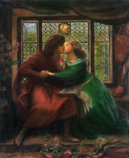 Paolo and Francesca da Rimini, 1867. Artist: Rossetti, Dante Gabriel (1828-1882)