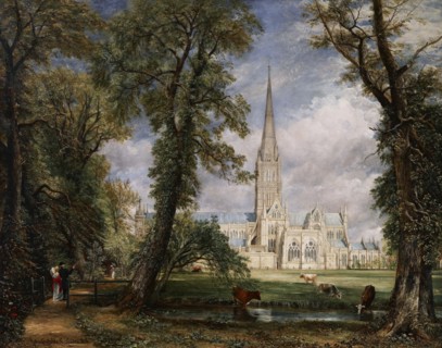 Salisbury Cathedral from the Bishop's Garden, 1826. Artist: Constable, John (1776-1837)