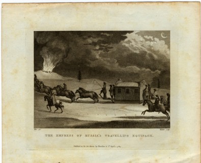 The Empress of Russia Travelling across the country, 1784. Artist: Metz, Conrad Martin (1755-1827)