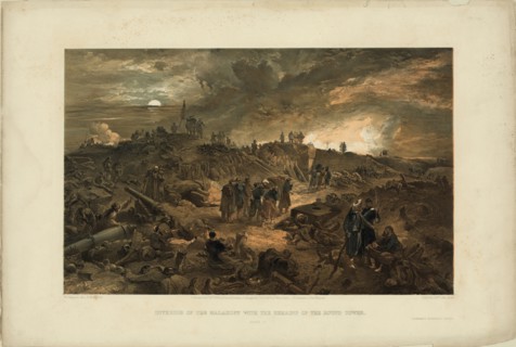 After the Taking of Malakoff on 8 September 1855, 1855. Artist: Simpson, William (1832-1898)