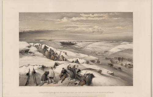 Sevastopol from the 26 gun battery, 1855. Artist: Simpson, William (1832-1898)
