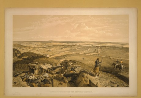 The Bastion du Mat, Sevastopol, 1855. Artist: Simpson, William (1832-1898)