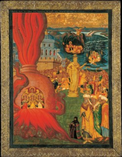 The Three Young Men in the Fiery Furnace, 17th century. Artist: Adrianoupolitis, Konstantinos (active 17th century)