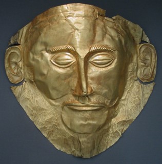 The Mask of Agamemnon, 16th-15th cen. BC. Artist: Gold of Troy, Priam?s Treasure