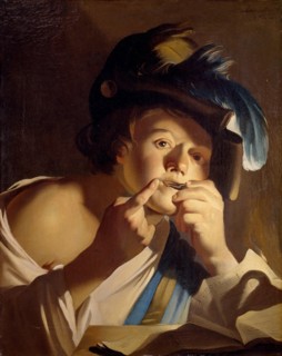Young man with jew's harp, 1621. Artist: Baburen, Dirck (Theodor), van (1595-1624)
