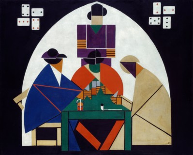 Card players, 1916-1917. Artist: Doesburg, Theo van (1883-1931)
