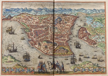Byzantium. Constantinopolis (From: Civitates Orbis Terrarum), 1572. Artist: Hogenberg, Frans (1535-1590)