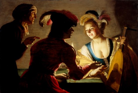 The procuress, 1625. Artist: Honthorst, Gerrit, van (1590-1656)