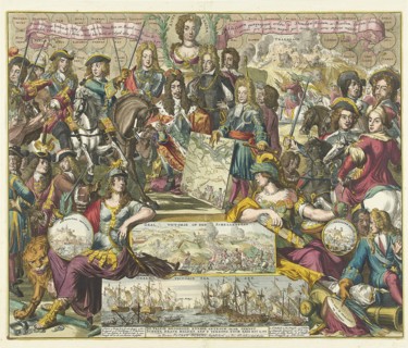 Allegory of the victory of the Allies in 1704, 1704-1705. Artist: Hooghe, Romeyn de (1645-1708)