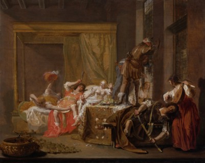 Company in a Brothel (Messalina und Gaius Silius), 1655. Artist: Knüpfer, Nicolaes (1609-1655)
