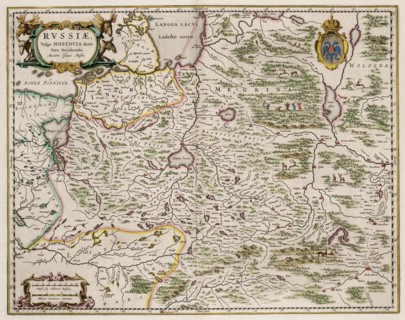 Map of Western Russia (From: Partes Septentrionalis et Orientalis), 1664. Artist: Massa, Isaac Abrahamsz. (1586-1643)