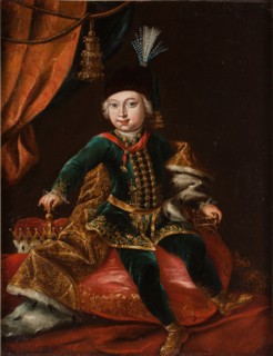 Portrait of Emperor Joseph II (1741-1790) as child. Artist: Meytens, Martin van, the Younger (1695-1770)