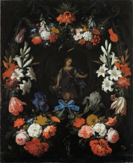 Garland of Flowers, ca 1675. Artist: Mignon, Abraham (1640-1679)