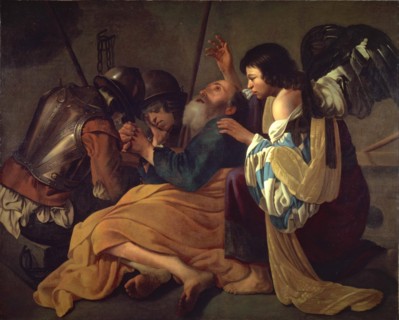 The Liberation of Saint Peter. Artist: Terbrugghen, Hendrick, follower of