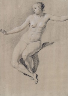 Seated female nude. Artist: Velde, Adriaen, van de (1636-1672)