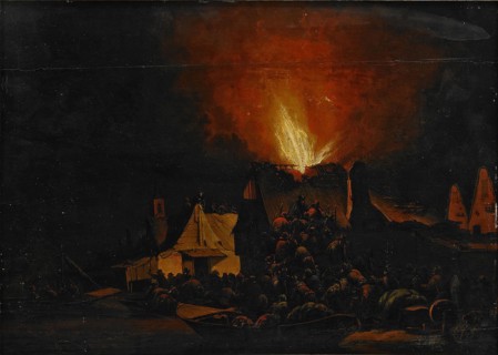 Nightfire, 1660. Artist: Vosmaer, Daniel (1622-1669/70)