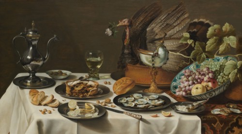 Still Life with Turkey Pie, 1627. Artist: Claesz, Pieter (c. 1597-1660)