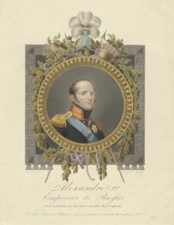 Portrait of Emperor Alexander I (1777-1825), 1825. Artist: Nieuwhoff, Walraad (1790-1837)