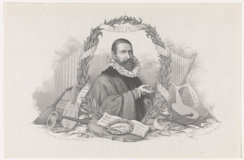 Portrait of the Composer Jan Pieterszoon Sweelinck (1562-1621). Artist: Taurel, Charles Eduard (1824-1892)
