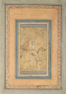 Horseman in a Landscape, Mid of 17th cen.. Artist: Iranian master