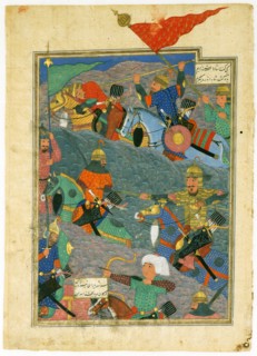 The Battle Between Kay Khusraw and the King of Makran, 1494. Artist: Turkmen Master