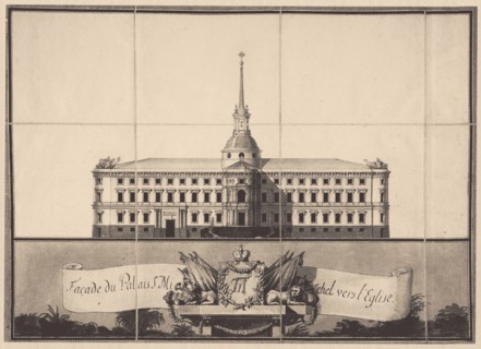 Saint Michael's Castle in Saint Petersburg, 1797. Artist: Brenna, Vincenzo (1745-1820)