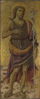 Saint John the Baptist (from Altarpiece: The Virgin and Child with Saints), ca 1475. Artist: Caporali, Bartolomeo (1420-1505)