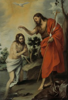 The Baptism of Christ, 1655. Artist: Murillo, Bartolomé Estebàn (1617-1682)