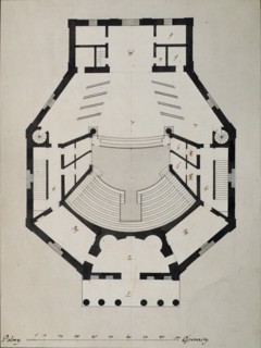 Downstairs Floor Plan. Artist: Quarenghi, Giacomo Antonio Domenico (1744-1817)