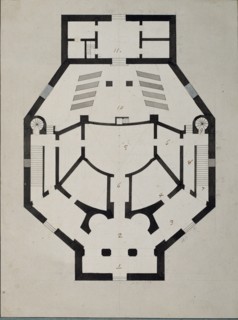 Upstairs Floor Plan. Artist: Quarenghi, Giacomo Antonio Domenico (1744-1817)