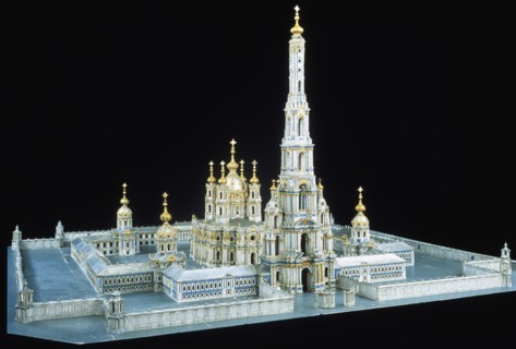 Model of Smolny Convent of the Resurrection in St. Petersburg, 1750?1756. Artist: Rastrelli, Bartolomeo Francesco (1700-1771)