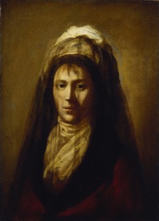 Portrait of Countess Yekaterina Petrovna Rostopchina (1776-1859) wearing a veil. Artist: Tonci, Salvatore (1756-1844)