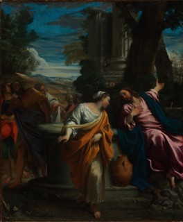 Christ and the Samaritan Woman, ca 1595. Artist: Carracci, Annibale (1560-1609)