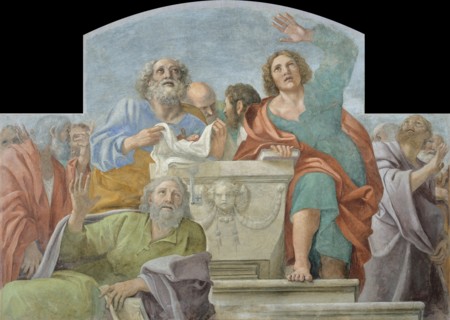 Apostles around the Empty Sepulchre, 1604-1607. Artist: Carracci, Annibale (1560-1609)