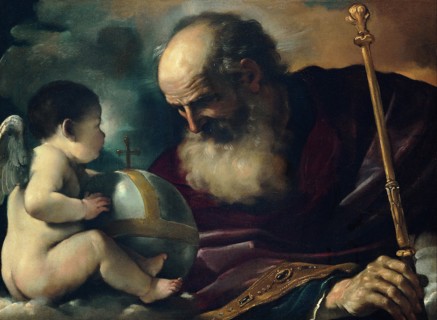 God the Father and Angel, 1620. Artist: Guercino (1591-1666)