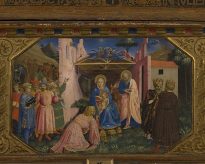 The Adoration of the Magi (The Annunciation retable with 5 Predella scenes), 1430-1432. Artist: Angelico, Fra Giovanni, da Fiesole (ca. 1400-1455)