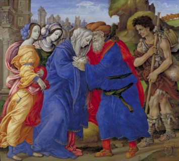 Meeting of Saints Joachim and Anne at the Golden Gate, 1497. Artist: Lippi, Filippino (1457-1504)
