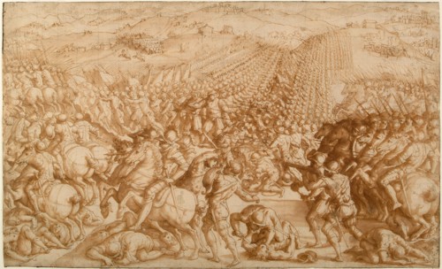 The Battle of Marciano, 1570s. Artist: Vasari, Giorgio (1511-1574)