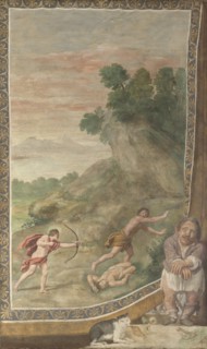 Apollo killing the Cyclops (Fresco from Villa Aldobrandini), 1617-1618. Artist: Domenichino (1581-1641)