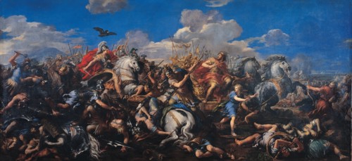 The Battle of Alexander Versus Darius, 1644-1655. Artist: Cortona, Pietro da (1596-1669)