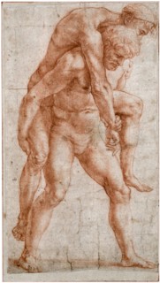 Young Man Carrying an Old Man on His Back (Aeneas and Anchises), ca 1514. Artist: Raphael (1483-1520)