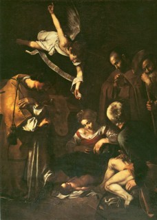 Nativity with St. Francis and St. Lawrence, 1609. Artist: Caravaggio, Michelangelo (1571-1610)